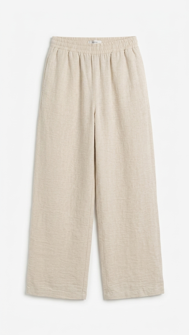 Pantalon Fluide Beige