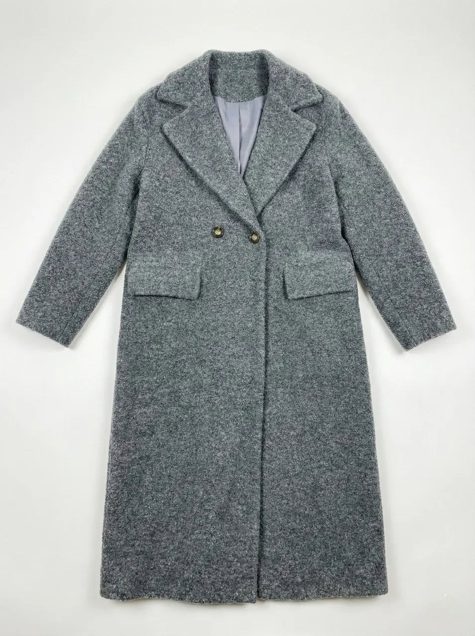 Manteau Long Oversize Gris