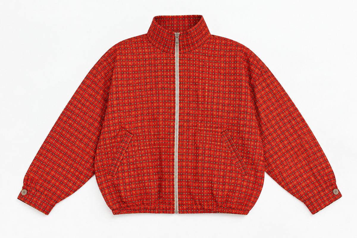 Bomber Carreaux Orange