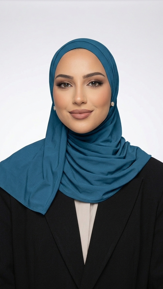 Hijab Jersey Liquid Bleu électrique