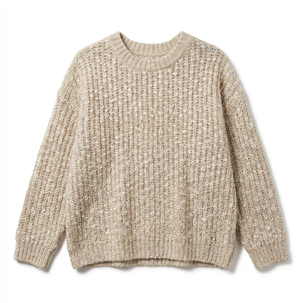 Pull oversize beige