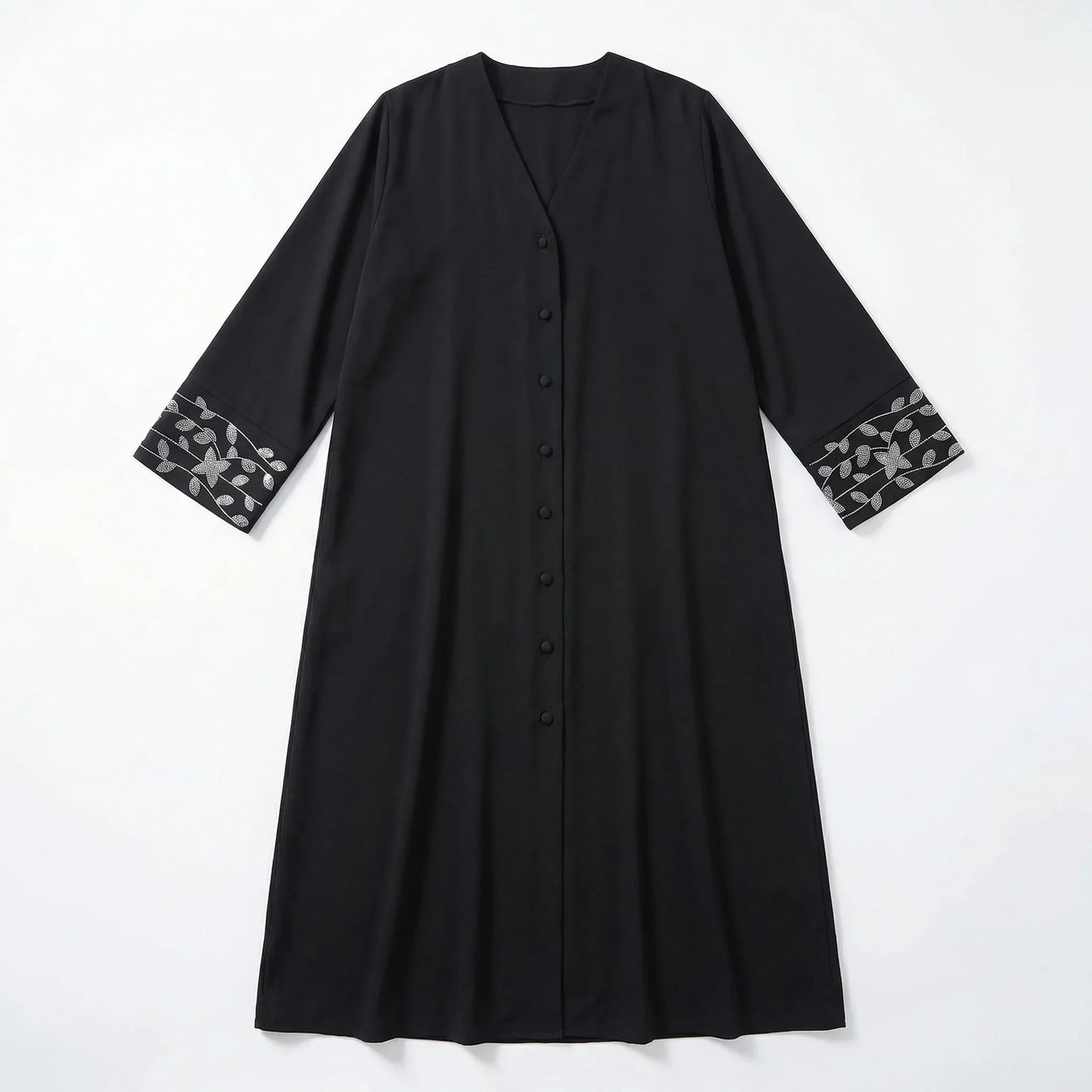 Abaya Noire avec Motifs