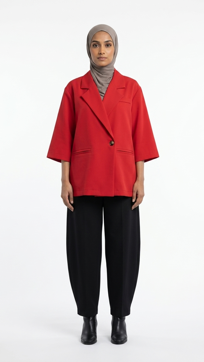 Blazer Oversize Manches Courtes