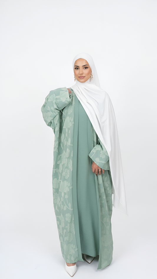 Ensemble Kimono Vert tenue couverte légère chaleur