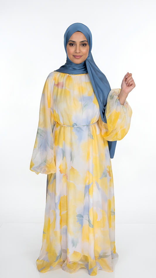 Robe Fleuri Jaune