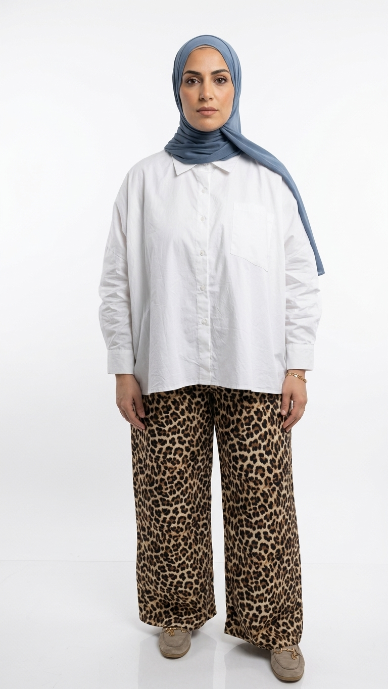 Pantalon Fluide Leopard