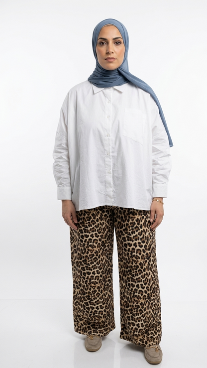 Pantalon Fluide Leopard