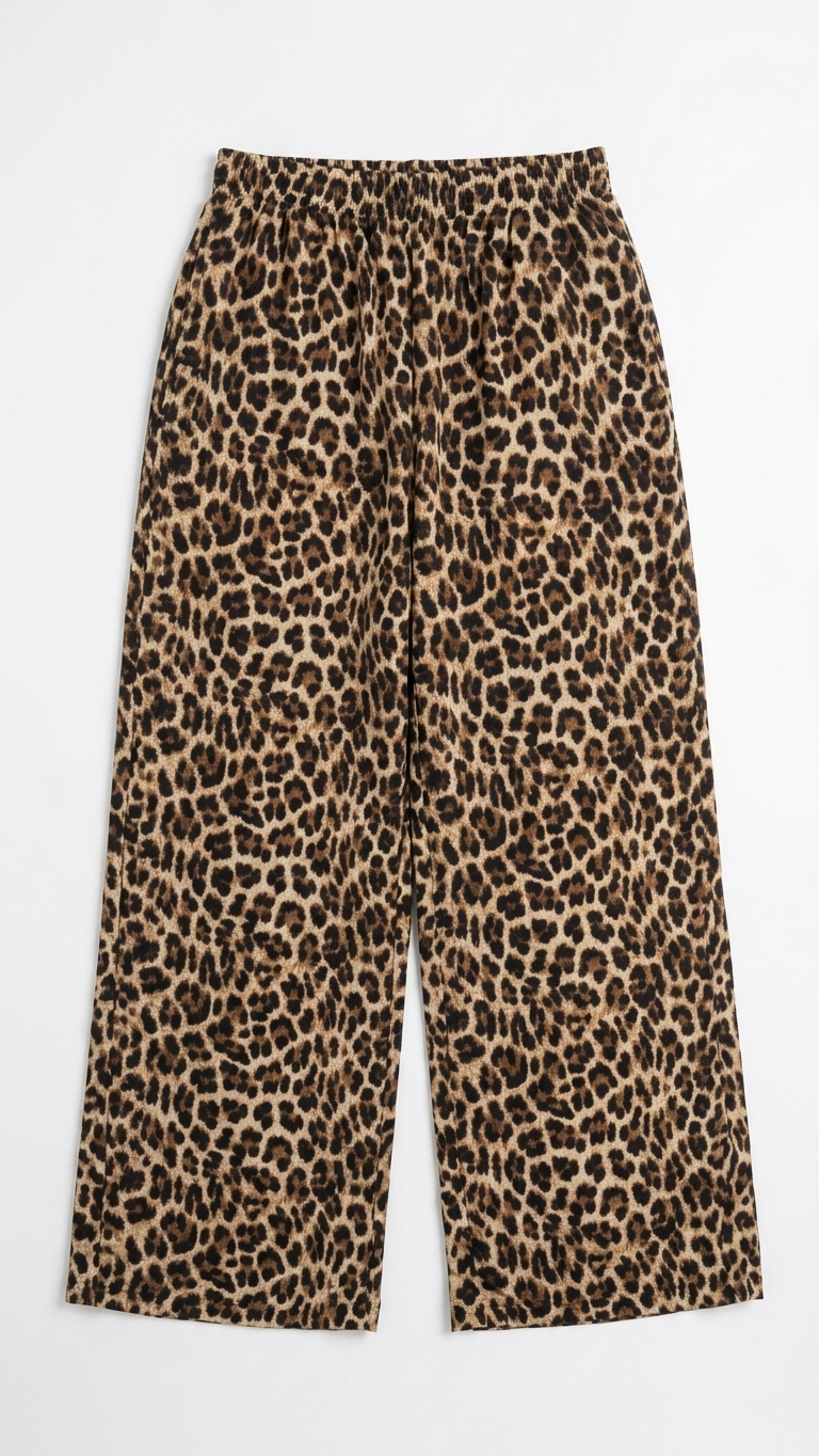 Pantalon Fluide Leopard