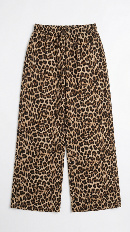 Pantalon Fluide Leopard