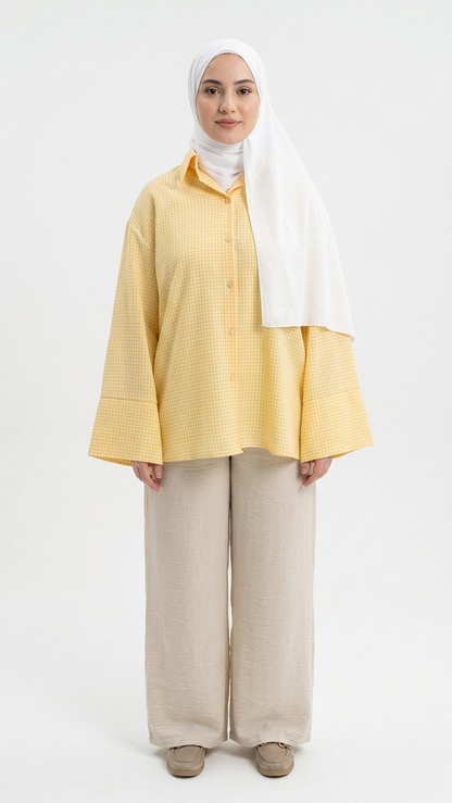 Pantalon Fluide Beige