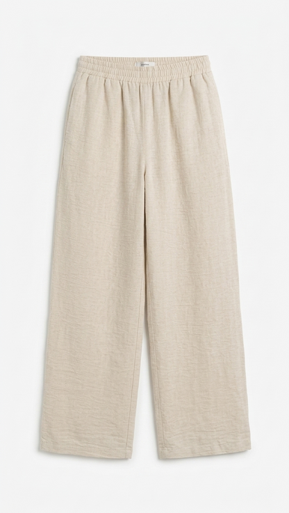 Pantalon Fluide Beige