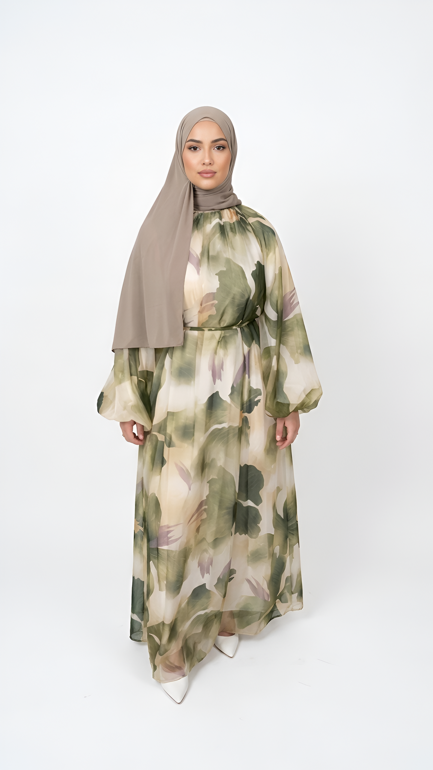 Robe Fleuri Verte