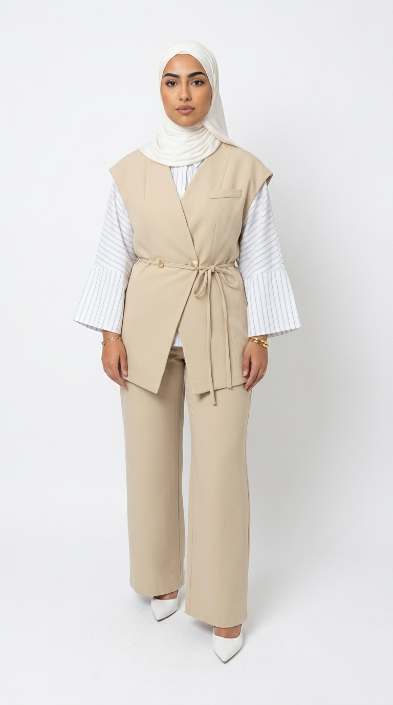 Ensemble Veste Sans Manches