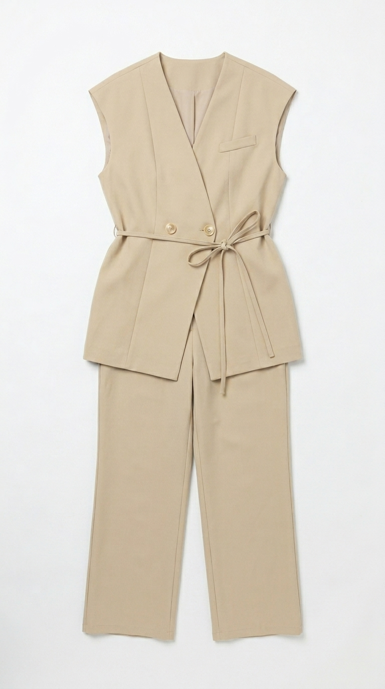 Ensemble Veste Sans Manches