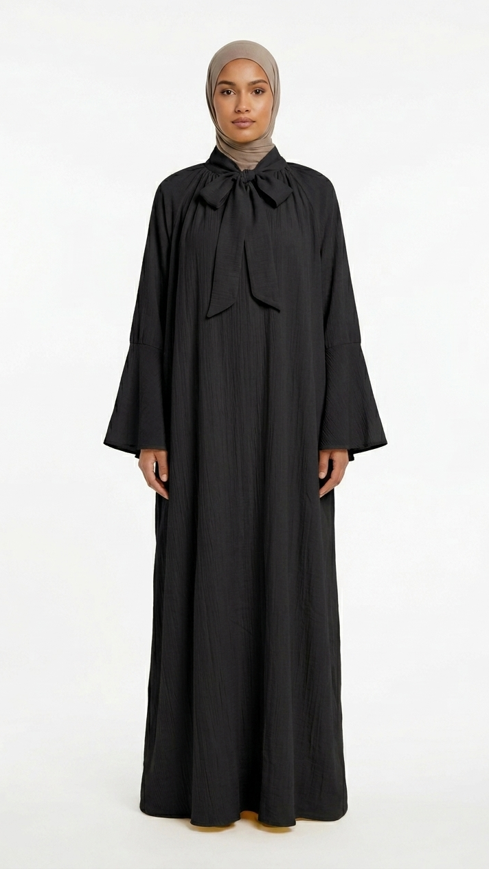 Robe Longue Nœud Lavallière