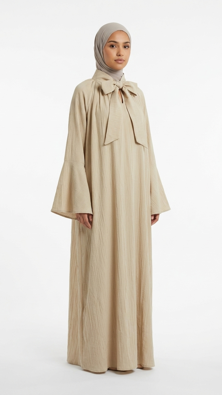 Robe Longue Nœud Lavallière