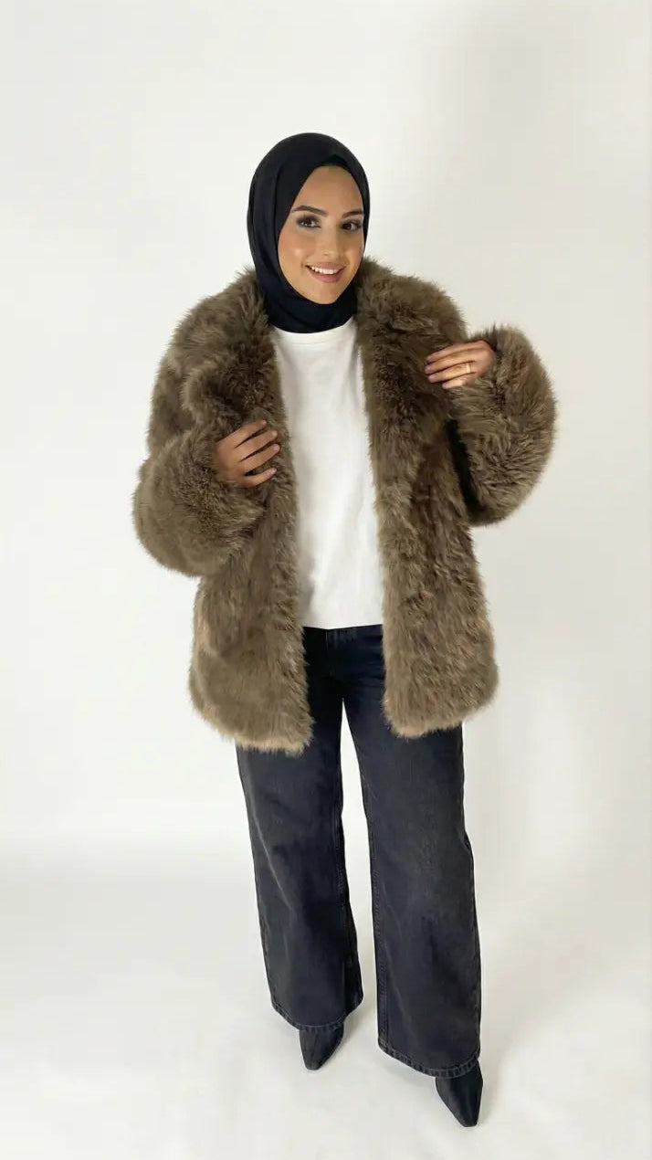 manteau fausse fourrure