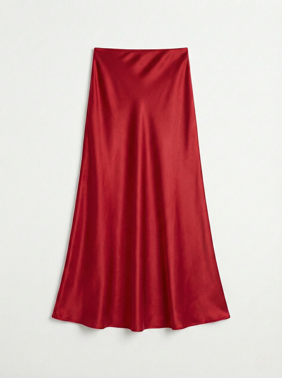 Falda Satinada Roja