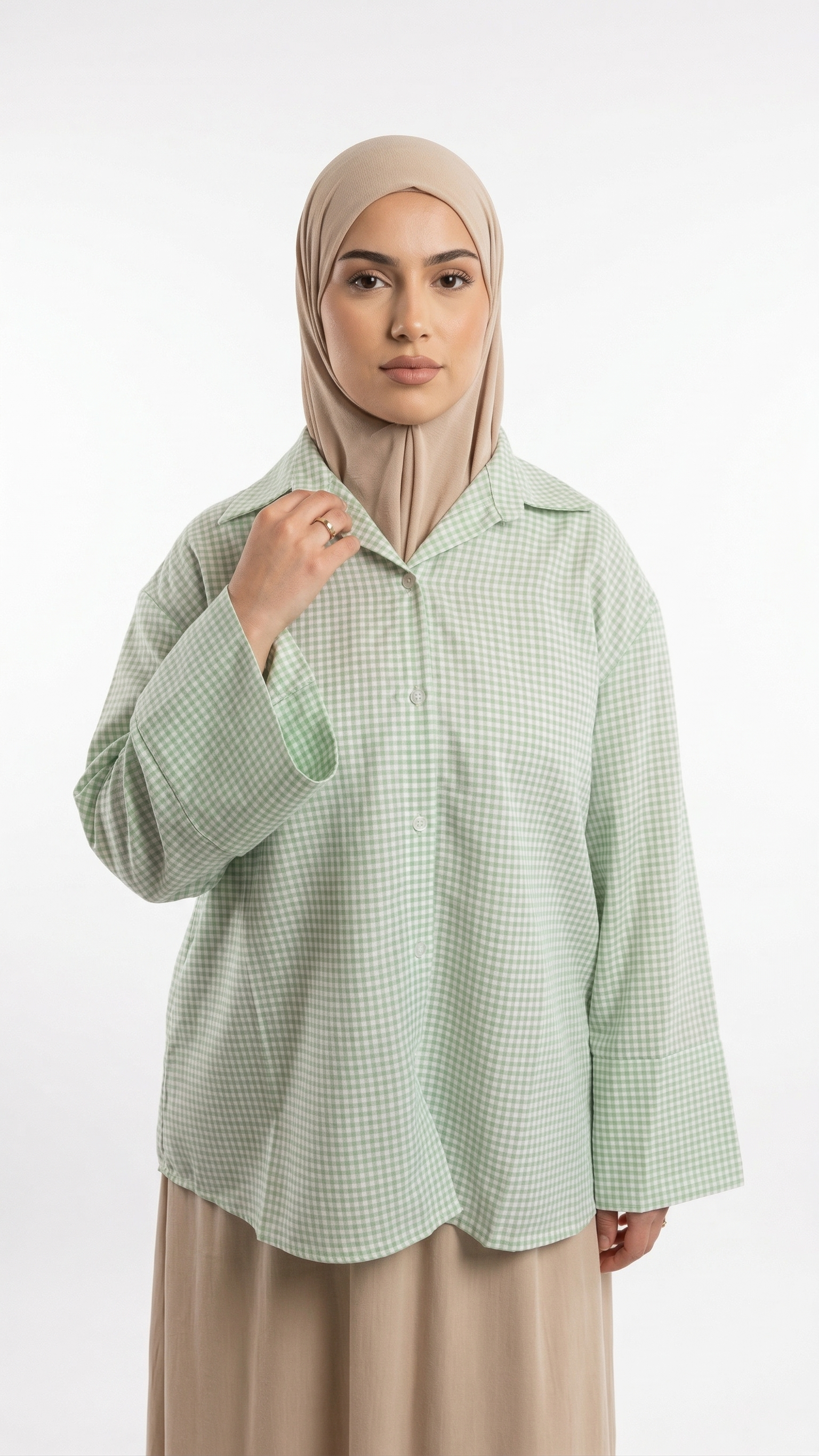 Chemise à carreau Oversize Verte