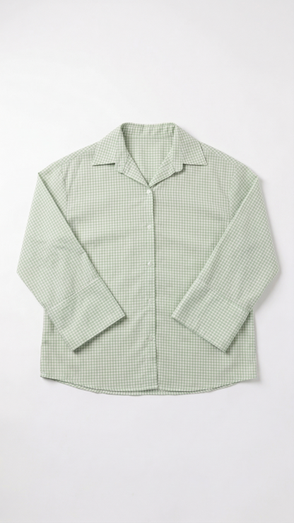 Chemise à carreau Oversize Verte