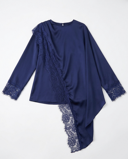 Tunique drapée Bleu marine