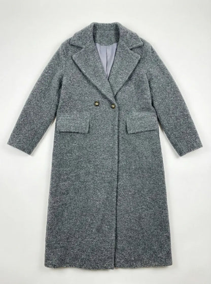 Manteau Long Oversize Gris