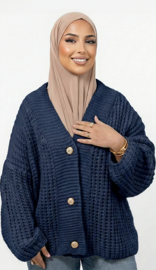 Gilet Oversize bleu marine