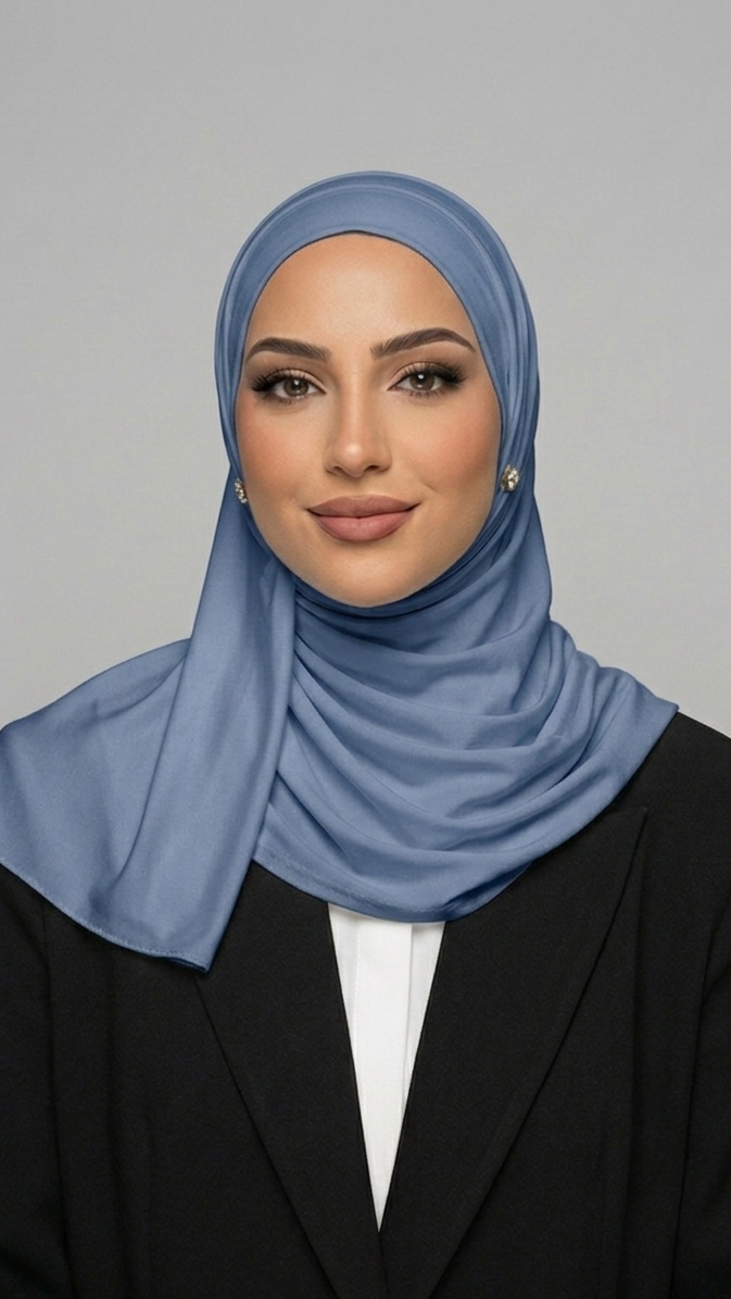 Hijab Jersey Liquid Bleu