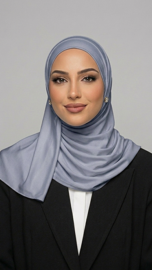 Hijab Jersey Liquid Gris Bleuté
