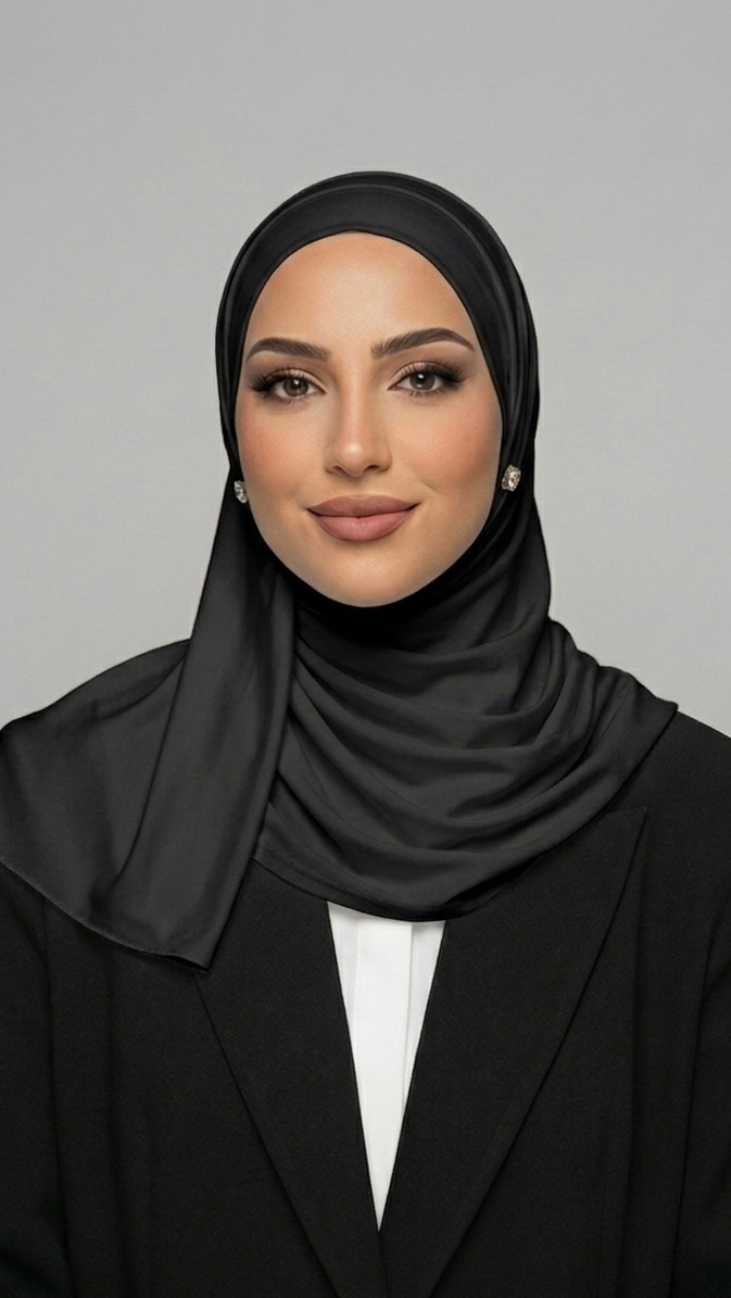 Hijab Jersey Liquid Noir