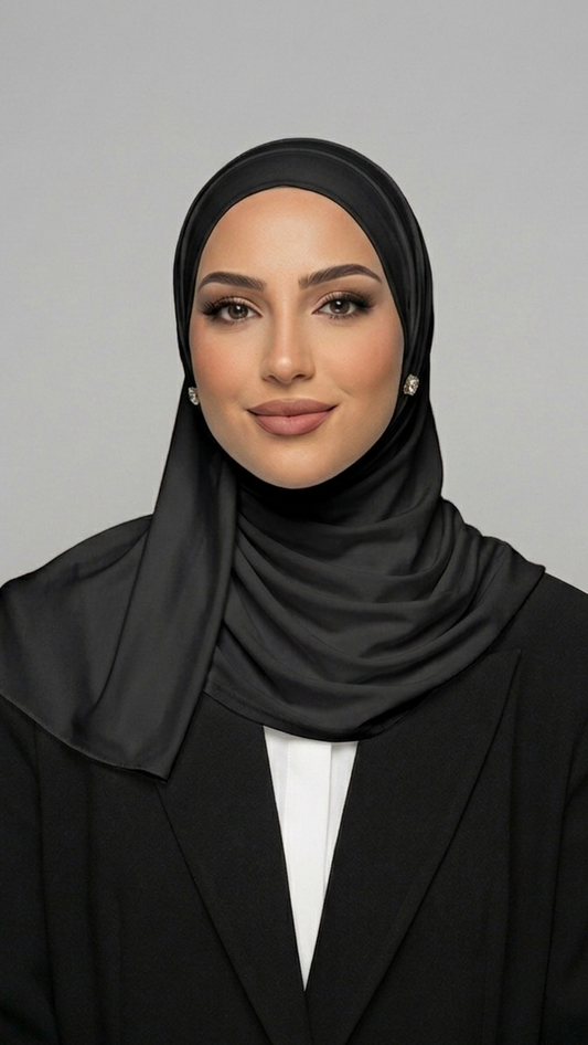 Hijab Jersey Liquid Noir