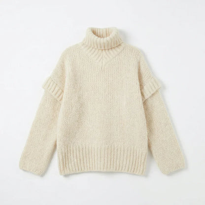 Pull Col Roulé Grosse Maille