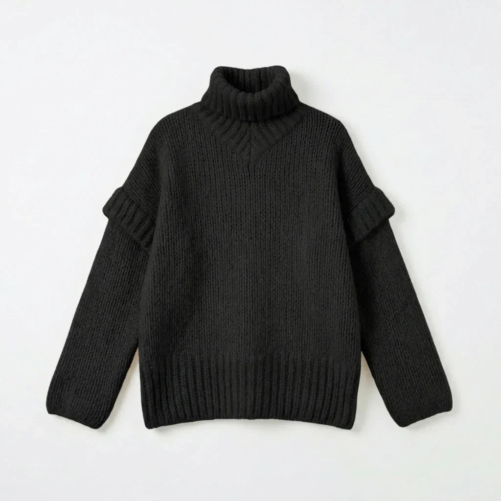 Pull Col Roulé Grosse Maille