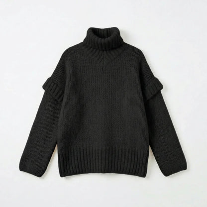 Pull Col Roulé Grosse Maille