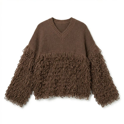 Pull à Franges Texturé