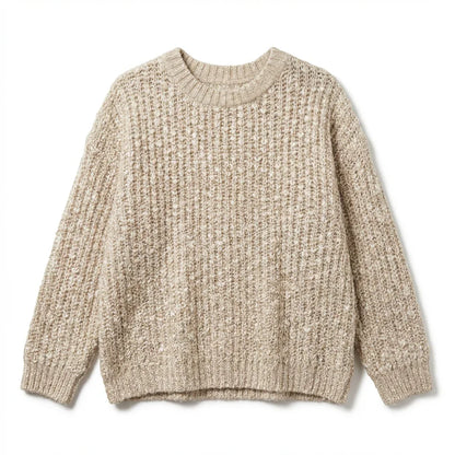 Pull oversize beige