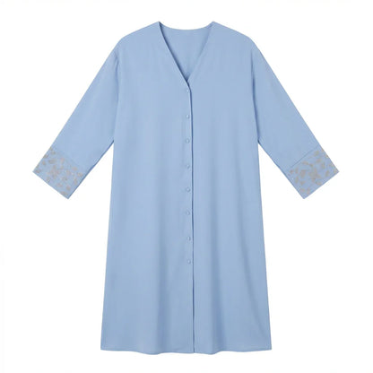 Abaya Bleu avec motifs