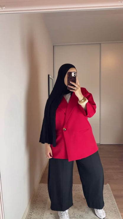 Blazer Oversize Manches Courtes