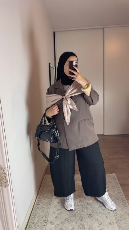 Blazer Oversize Manches Courtes